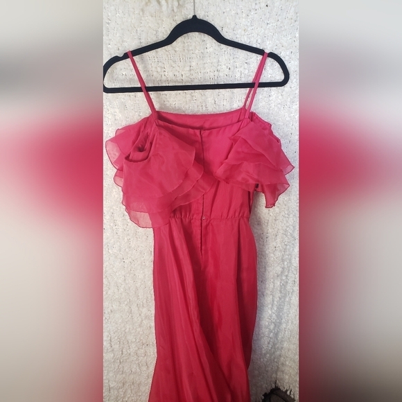 Vintage house of nu mode formal red maxi dress - Picture 4 of 8